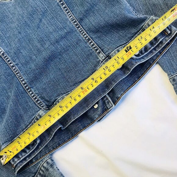 Gap Vintage Denim Jean Jacket Blue Women XS Youth Distressed Farm Hippy Festival - Picture 11 of 12